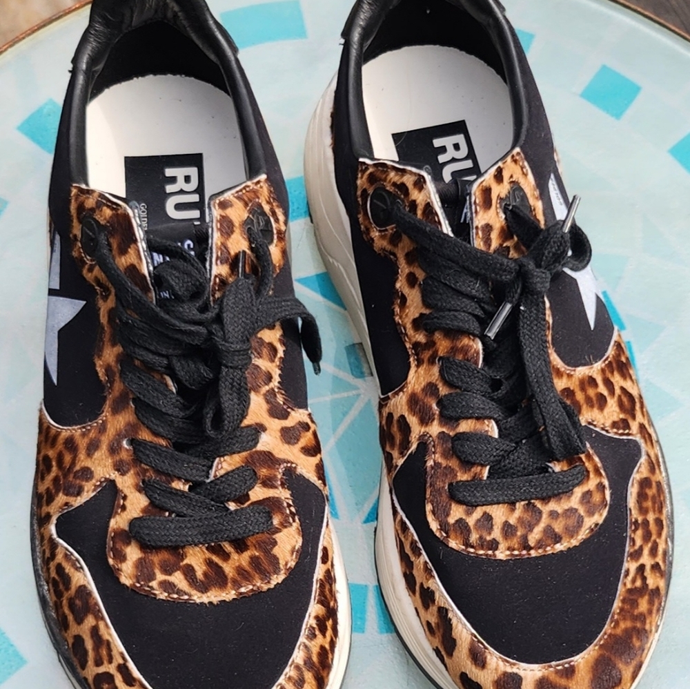 Golden goose running shoe in leopard sz 37